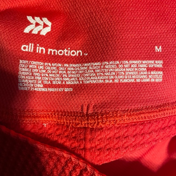 NWOT All in Motion Red Waffle Knit Compression Leggings - Picture 6 of 6